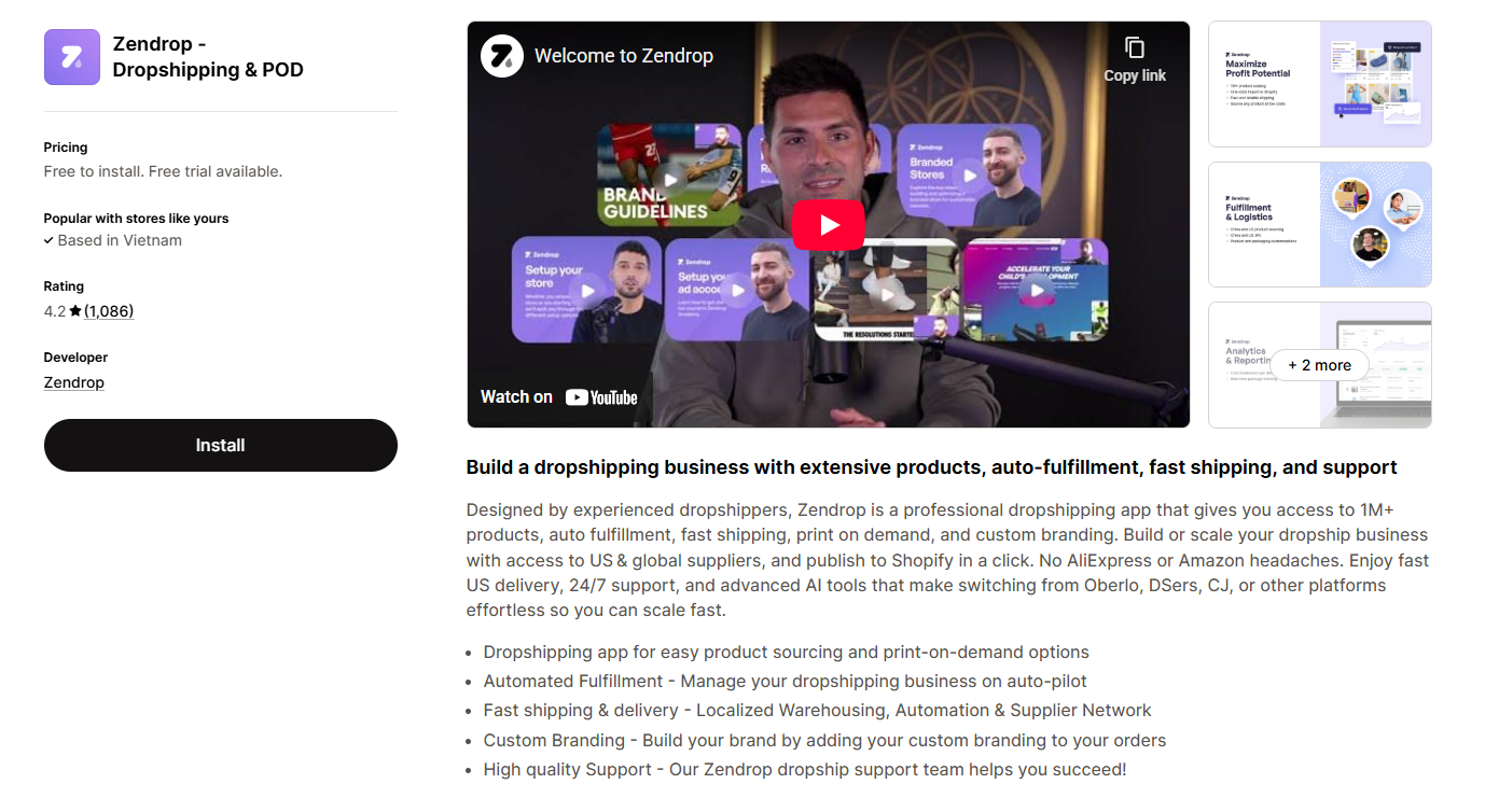 Zendrop ‑ Dropshipping & POD